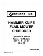 Preview for 1 page of Gearmore GCF41 Operation & Service Manual