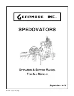 Gearmore SPEDOVATORS Operation & Service Manual предпросмотр