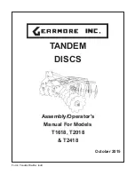 Gearmore T1618 Assembly & Operators Manual предпросмотр