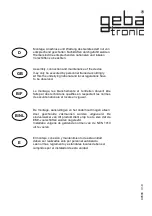 Preview for 42 page of Geba Tronic Cody Light mini Manual