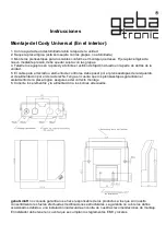 Preview for 76 page of Geba Tronic Cody Universal 1/1 Manual