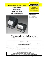 Предварительный просмотр 1 страницы GeBe GPT-4352 Operating Manual