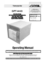 GeBe GPT-4443 Operating Manual preview