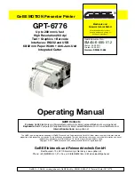 GeBe GPT-6776 Operating Manual preview