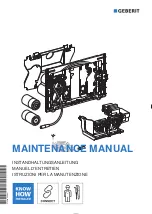 Geberit 10 Maintenance Manual preview