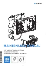 Предварительный просмотр 1 страницы Geberit 116.109.00.6 Maintenance Manual