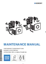 Geberit 50 Maintenance Manual preview