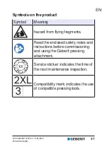 Preview for 47 page of Geberit 691.186.00.1 User Manual