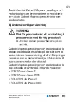 Preview for 315 page of Geberit 691.186.00.1 User Manual