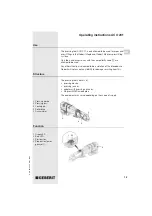 Preview for 15 page of Geberit ACO 201 Operating Instructions Manual