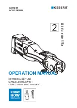 Preview for 1 page of Geberit ACO 203 Operation Manual