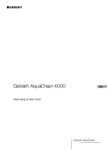 Geberit AquaClean 4000 Operating Instructions Manual preview