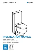 Geberit AQUACLEAN Mera Classic 146240111 Installation Manual preview