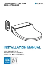 Geberit AQUACLEAN TUMA COMFORT 146270SI1 Installation Manual preview