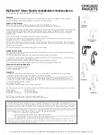 Предварительный просмотр 1 страницы Geberit CHICAGO FAUCETS HyTronic Traditional... User'S Manual & Installation Instructions