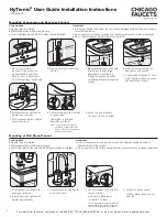 Предварительный просмотр 2 страницы Geberit CHICAGO FAUCETS HyTronic Traditional... User'S Manual & Installation Instructions