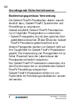 Preview for 4 page of Geberit FlowFit 691.032.00.1 User Manual