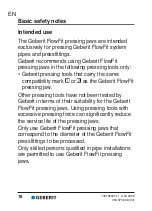 Preview for 18 page of Geberit FlowFit 691.032.00.1 User Manual