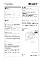 Preview for 8 page of Geberit HyTronic 115.869.SN.5 Installation Manual