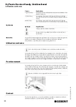 Preview for 36 page of Geberit HyTronic Service-Handy Unidirectional Operating Instructions Manual