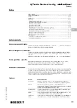 Предварительный просмотр 99 страницы Geberit HyTronic Service-Handy Unidirectional Operating Instructions Manual