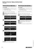 Preview for 112 page of Geberit HyTronic Service-Handy Unidirectional Operating Instructions Manual