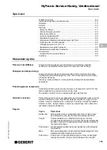 Предварительный просмотр 115 страницы Geberit HyTronic Service-Handy Unidirectional Operating Instructions Manual