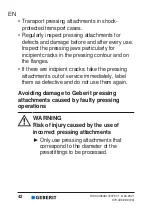 Preview for 42 page of Geberit Mapress 90797 User Manual