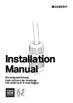 Geberit Monolith 131222SI5 Installation Manual предпросмотр