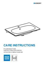 Preview for 1 page of Geberit Publica 500666012 Care Instructions