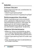 Preview for 4 page of Geberit Rapid 616.291.00.1 Operation Manual