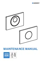 Geberit Sigma10 Maintenance Manual preview