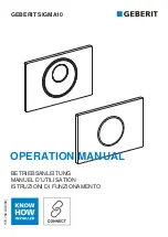 Geberit Sigma10 Operation Manual предпросмотр