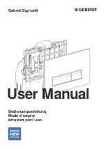 Предварительный просмотр 1 страницы Geberit Sigma40 User Manual