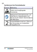 Preview for 12 page of Geberit ZB 203A User Manual