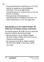 Preview for 70 page of Geberit ZB 203A User Manual