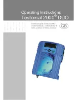 Предварительный просмотр 1 страницы Gebruder Heyl Analysentechnik Testomat 2000 DUO Operating Instructions Manual