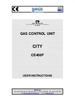 Предварительный просмотр 1 страницы Geca City CE408P User Instructions