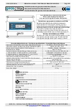 Предварительный просмотр 1 страницы Geca CTP24 User Manual