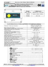 Geca CTR21/M User Manual preview