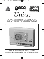 Preview for 1 page of Geca Tecno Control Unico Programming Instructions And Installation Manual