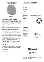 Gecko Designer Bluetooth User Manual And Warranty preview