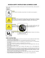 Предварительный просмотр 2 страницы Gecko Exodus MXR 1604DSP Owner'S Manual