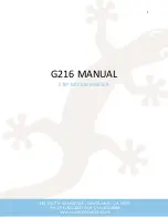 Preview for 1 page of Geckodrive G216 Manual