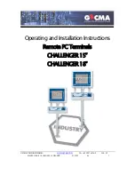 GECMA CHALLENGER 15 Inch Operating And Installation Instructions preview