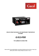 Geco G-913-P00 Service & Operating Manual preview