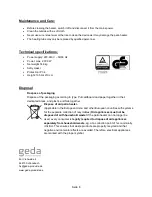 Preview for 8 page of GEDA HS 10000 Assembly And User'S Manual