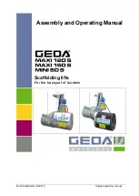 GEDA MAXI 120 S Assembly And Operating Manual предпросмотр