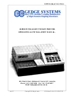 Gedge Systems GS8920 Operating & Installation Manual preview