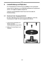 Предварительный просмотр 117 страницы Gedore DVV-100ZRS Operating Instructions Manual